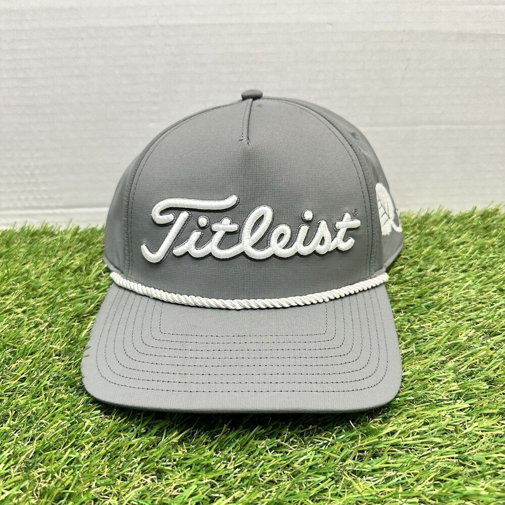 Titleist Golf MENS Tour Rope Semi Curve Hat/Cap - Gray/ White